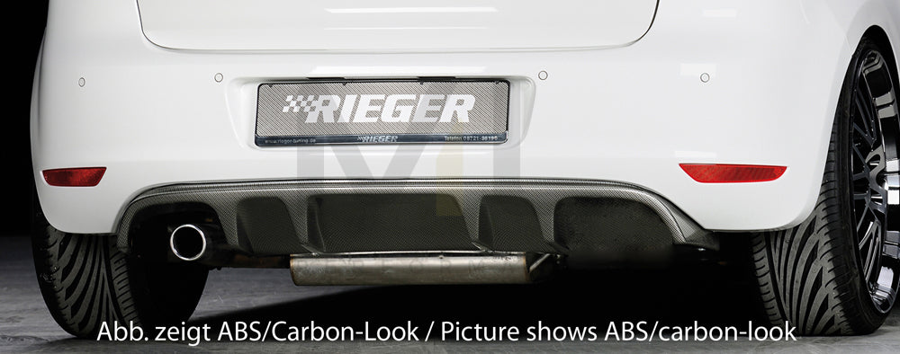 Rieger 00059510 VW Mk6 Golf Rear Diffuser for Original Tailpipe Left -  Matte Black