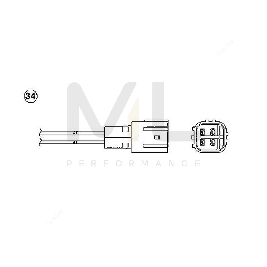 NTK Lambda Sensor - Oxygen / O2 Sensor OZA642-TY4 (NGK 1570)