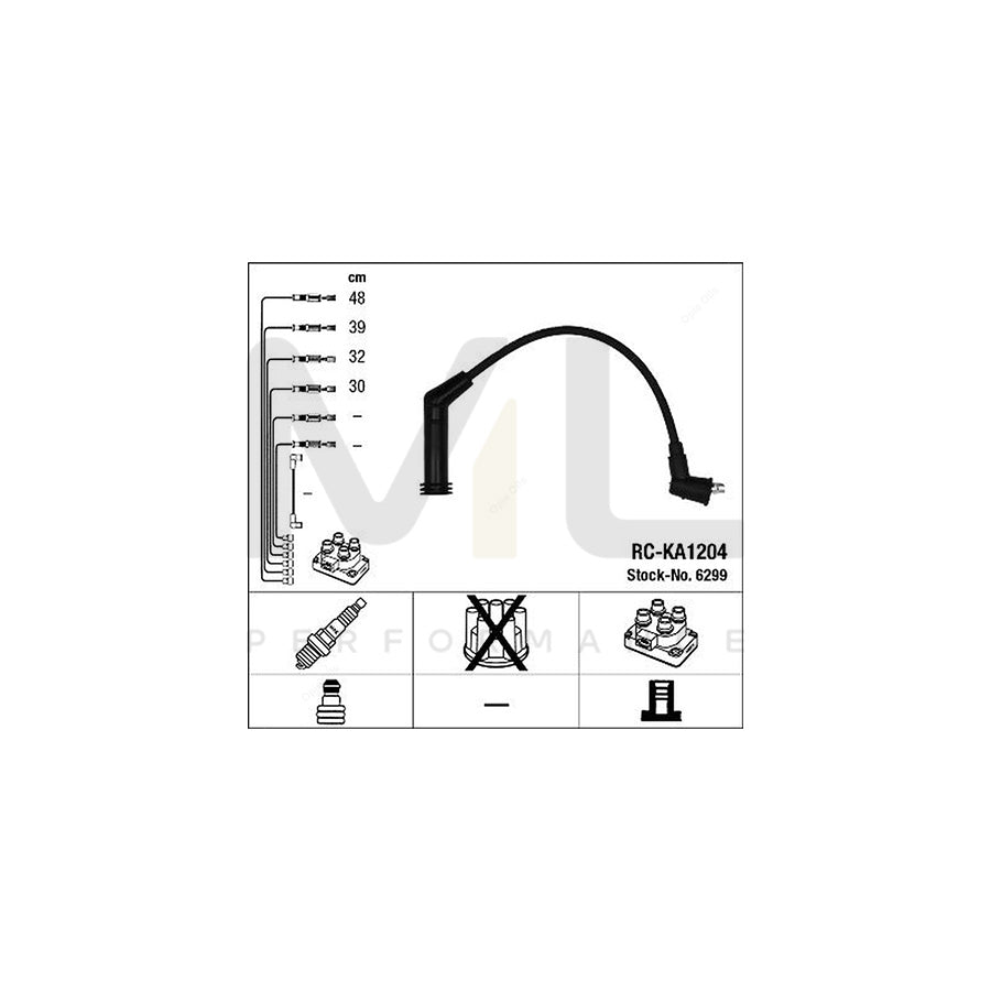 NGK Ignition Cable Kit RC-KA1204 (NGK6299)