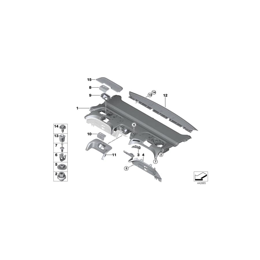 Genuine BMW 51468063477 G12 G11 Rear Window Shelf ANTHRAZIT (Inc. 730d, ALPINA B7 & 730dX)