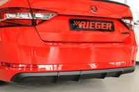 Rieger 00079045 Skoda 3T 3V Superb III Rear Diffuser -  Matte Black