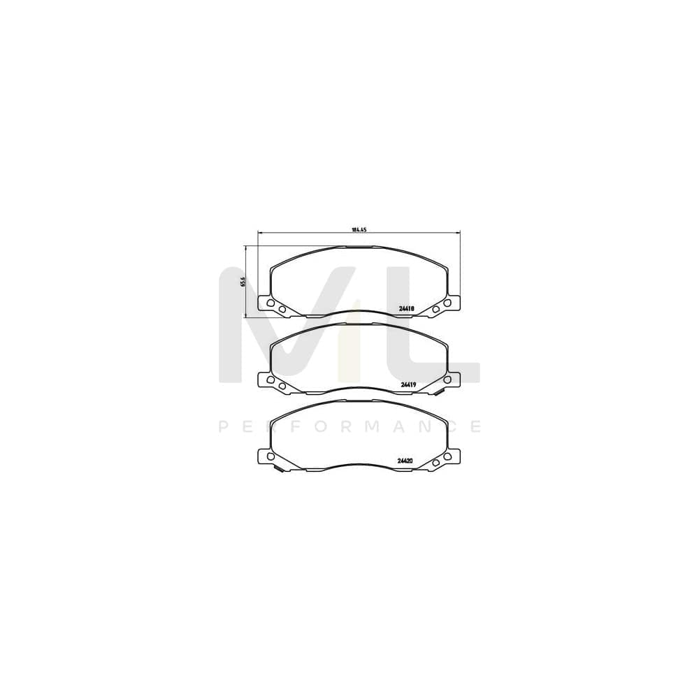 Brembo P 59 058 Brake Pad Set With Acoustic Wear Warning