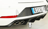 Rieger 00027035 SEAT 5F Leon FR Rear Diffuser for Twin Tailpipe Left -  Matte Black