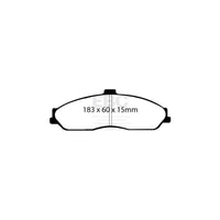EBC PD02KF154 Cadillac Chevrolet Redstuff Front Brake Pad & Plain Disc Kit (Inc. XLR & Corvette C6)
