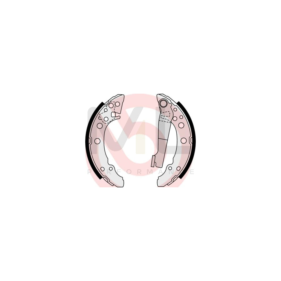 BREMBO S 85 535 Brake Shoe Set with handbrake lever