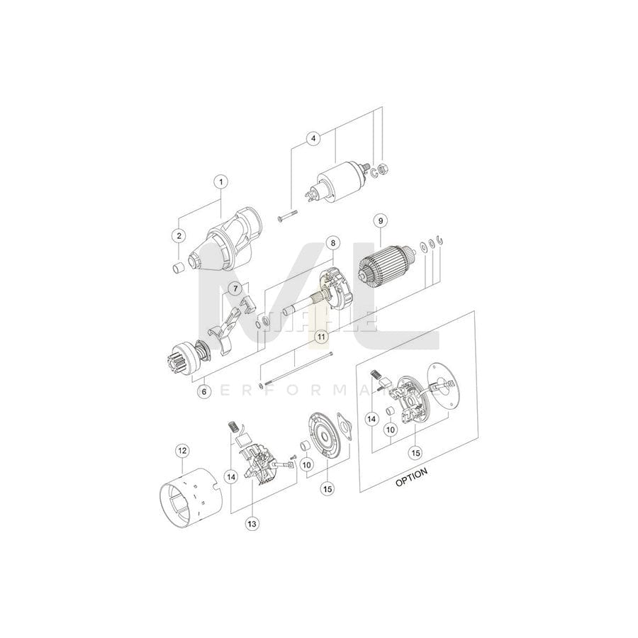 MAHLE ORIGINAL MS 112 Starter motor 12V 1,4kW, Teeth Quant.: 11 | Performance Parts DirectCar Parts