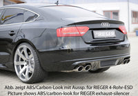 Rieger 00055437 Audi B8 B81 A5 Rear Diffuser for Original Tailpipe Left & RIght -  Matte Black