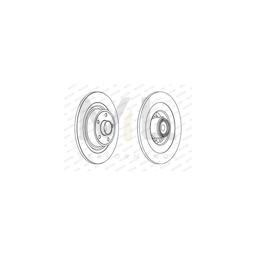 FERODO PREMIER DDF1654-1 Brake Disc Solid, with ABS sensor ring | Performance Parts Direct Car Parts