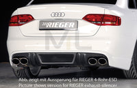 Rieger 00099082 Audi B8 B81 A4 Rear Diffuser for Tailpipe Left - Carbon-Look