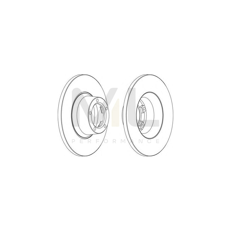 FERODO DDF084-1 Brake Disc for FORD TRANSIT Solid | Performance Parts Direct Car Parts