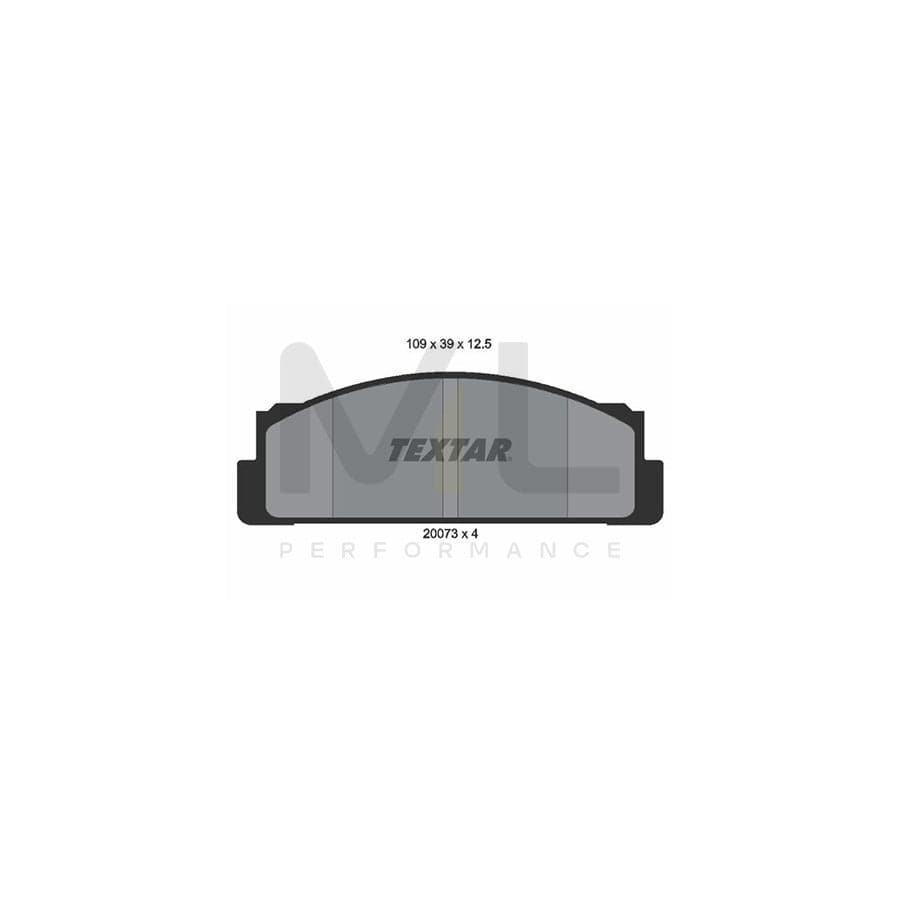 TEXTAR 2007310 Brake pad set not prepared for wear indicator