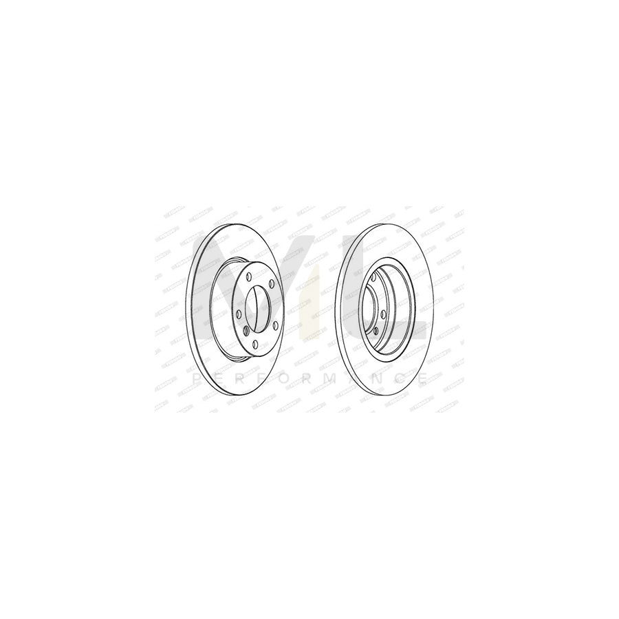 FERODO PREMIER DDF248 Brake Disc Solid, with bolts/screws | Performance Parts Direct Car Parts