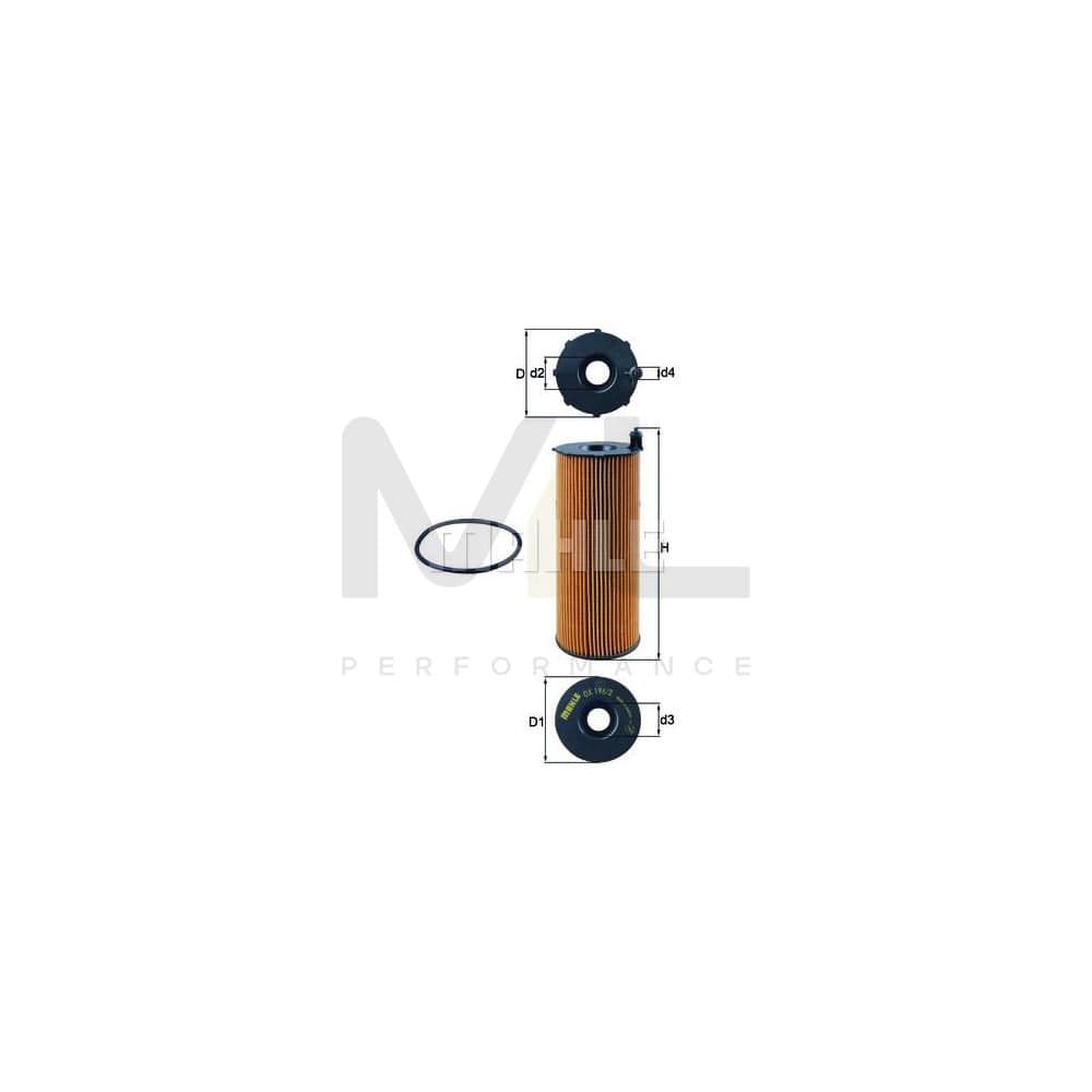 MAHLE ORIGINAL OX 196/2D Oil Filter Filter Insert | Performance Parts DirectCar Parts