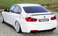 Rieger 00053467 BMW 3 Series F30 F31 Rear Diffuser for Original Tailpipe Left & RIght -  Matte Black