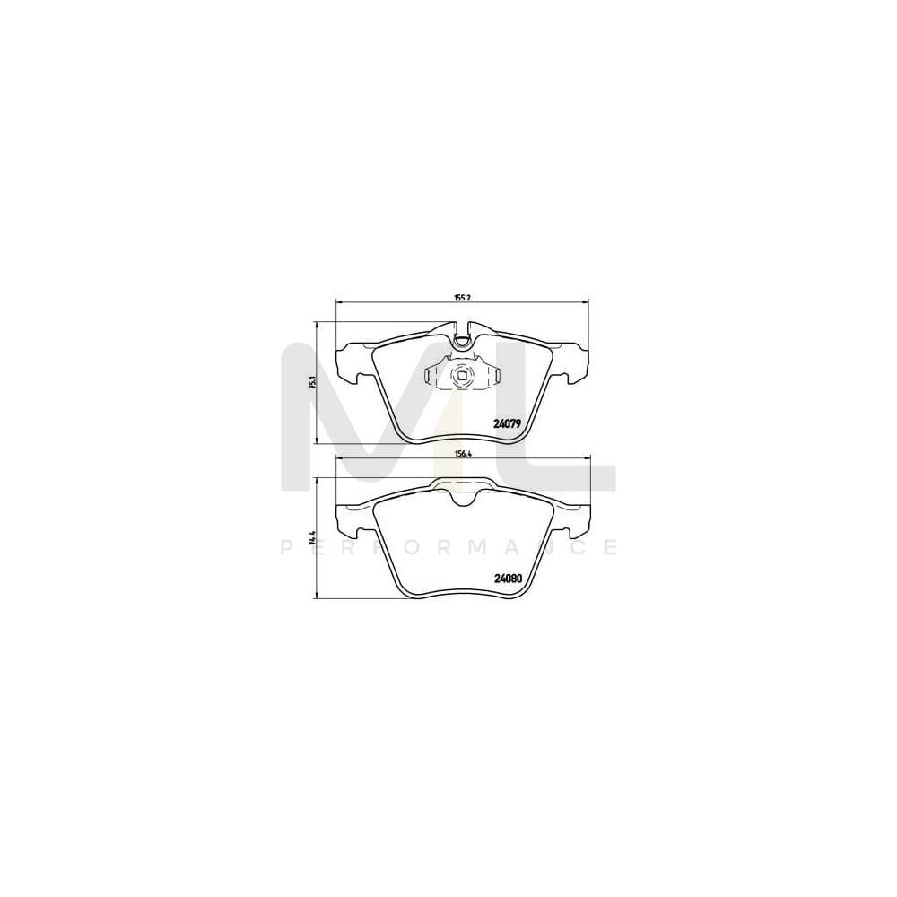 Brembo P 36 019 Brake Pad Set Prepared For Wear Indicator