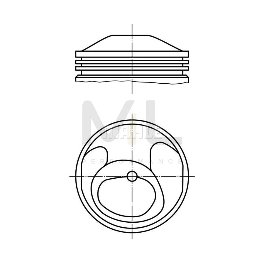 MAHLE ORIGINAL 503 81 00 Piston for PORSCHE 911 95,0 mm, without cooling duct | Performance Parts DirectCar Parts