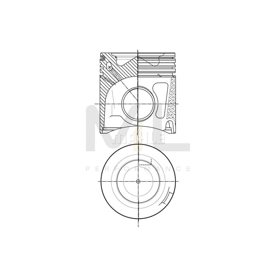 MAHLE ORIGINAL 007 PI 00150 000 Piston 88 mm, with cooling duct, with piston ring carrier | Performance Parts DirectCar Parts