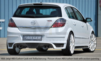 Rieger 00051268 Opel Astra H Rear Diffuser for Twin Tailpipe Left & Right -  Matte Black