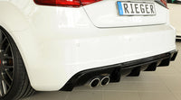 Rieger 00088141 Audi 8V A3 Rear Diffuser for Twin Tailpipe Left - Glossy Black