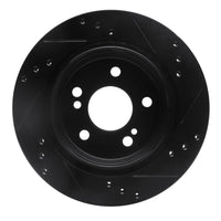 R1 Concepts R1 92-94 Mercedes-Benz E500 Rear Left Drilled & Slotted Black Brake Rotor