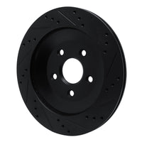R1 Concepts R1 04-07 Ford Freestar Rear Left Drilled & Slotted Black Brake Rotor