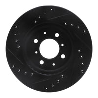 R1 Concepts R1 88-91 Honda Accord Sedan Front Right Drilled & Slotted Black Brake Rotor