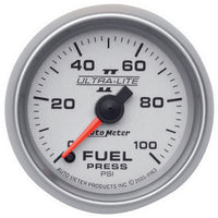 Autometer Ultra-Lite II 52mm 0-100 PSI Full Sweep Electronic Fuel Pressure Gauge