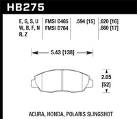 Hawk Performance Hawk 98-00 Civic Coupe Si/01-06 Civic DX/EX/GX/HX/LX (Non Hatchback) HPS Street Front Brake Pads