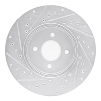 R1 Concepts R1 02-04 Ford Focus Front Right Drilled & Slotted Silver Brake Rotor