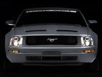 Raxiom 05-09 Ford Mustang Excluding GT500 LED Halo Projector Headlights- Chrome Housing (Clear Lens)