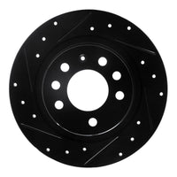 R1 Concepts R1 85-92 Chevrolet Camaro Rear Left Drilled & Slotted Black Brake Rotor