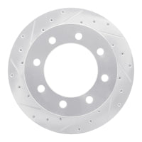 R1 Concepts R1 99-07 Ford E-150 Rear Left Drilled & Slotted Silver Brake Rotor