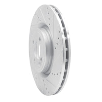 R1 Concepts R1 13-13 Mini Cooper (Excl Clubman) Front Right Drilled & Slotted Silver Brake Rotor