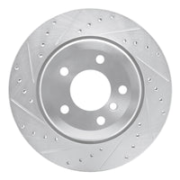R1 Concepts R1 04-10 BMW 525i (Mexico) Rear Left Drilled & Slotted Silver Brake Rotor