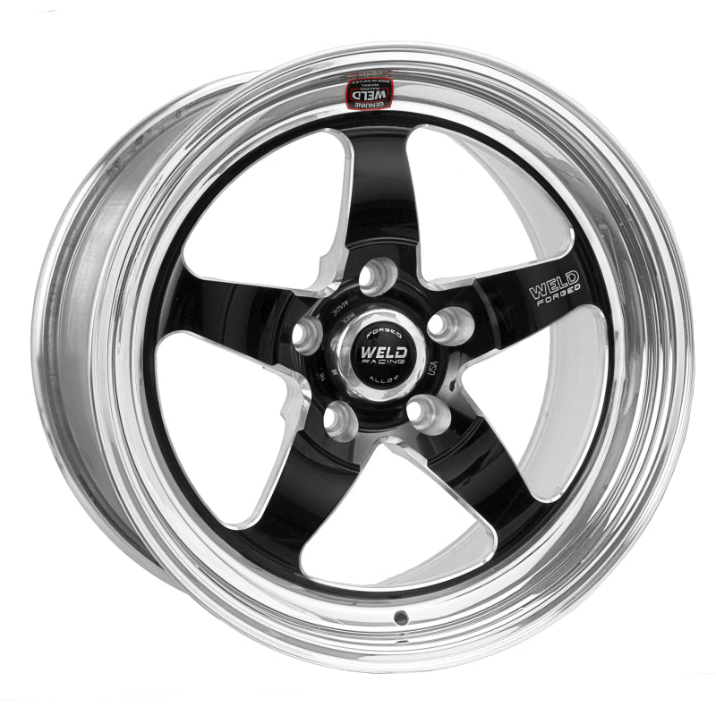 Weld S71 18x10.5 / 5x115mm BP / 5.6in BS Black Wheel (High Pad) - Non-Beadlock