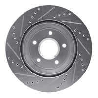 R1 Concepts R1 97-9 Chevrolet Corvette Left Front Drilled Black Brake Rotor