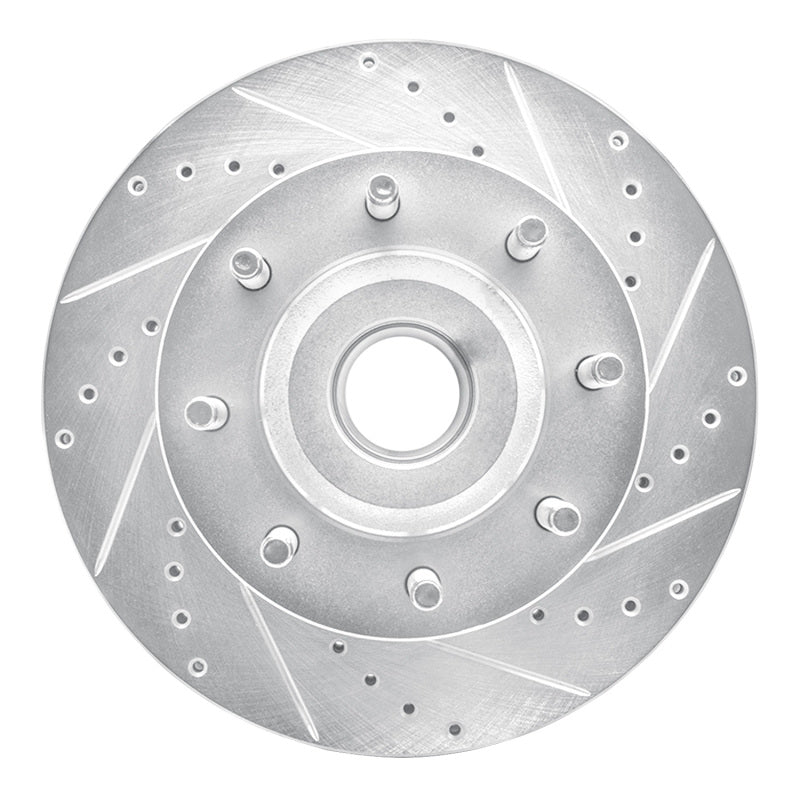 R1 Concepts R1 05-07 Ford F-250 2WD (Super Duty) Front Right Drilled & Slotted Silver Brake Rotor