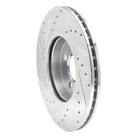 R1 Concepts R1 02-06 Mini Cooper (Excl Clubman) Front Right Drilled & Slotted Silver Brake Rotor