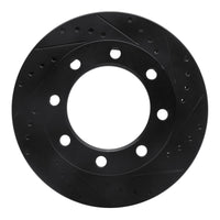 R1 Concepts R1 76-79 Ford F-250 4WD (Excl Super Duty) Front Right Drilled & Slotted Black Brake Rotor