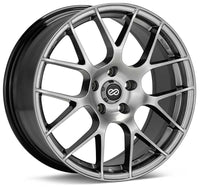 Enkei Raijin 18x8.5 38mm Offset 5x120 Bolt Pattern 72.6 Bore Diameter Hyper Silver Wheel