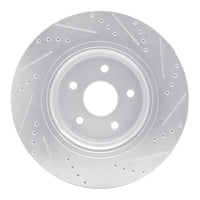 R1 Concepts R1 04-06 Dodge Ram 1500 Pickup Front Left Drilled & Slotted Silver Brake Rotor