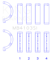 King Engine Bearings Chrysler 197 (Size +0.75mm) Main Bearing Set