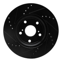 R1 Concepts R1 99-07 Lexus ES300 Front Right Drilled & Slotted Black Brake Rotor