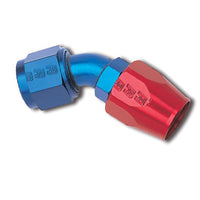 Russell Performance -8 AN Black/Silver 90 Degree Full Flow Hose End