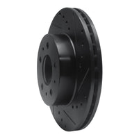 R1 Concepts R1 95-97 Ford Crown Victoria Front Right Drilled & Slotted Black Brake Rotor