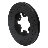 R1 Concepts R1 82-85 Nissan 720 Datsun Front Left Drilled & Slotted Black Brake Rotor