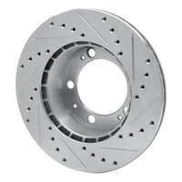 R1 Concepts R1 87-89 Porsche 944 Except Turbo Front Left Drilled & Slotted Silver Brake Rotor
