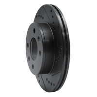 R1 Concepts R1 03-06 Dodge Verna (Mexico) Front Right Drilled & Slotted Black Brake Rotor