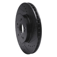 R1 Concepts R1 05-12 Acura RL Front Right Drilled & Slotted Black Brake Rotor