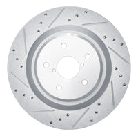 R1 Concepts R1 19-25 Subaru ASCENT Rear Left Drilled & Slotted Silver Brake Rotor